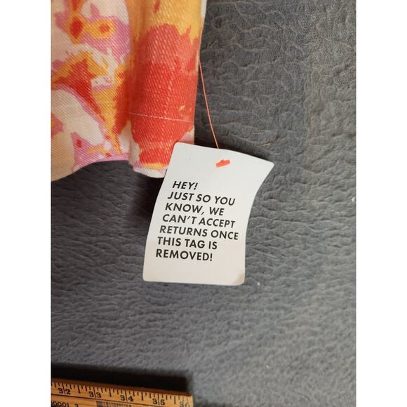 ASOS DESIGN CURVE Floral Print Size 22 Linen Blend Shorts Pockets Pink White NWT - Picture 5 of 8